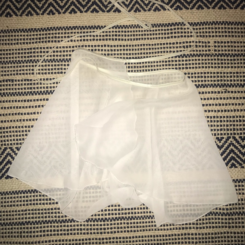 Capezio mesh white skirt